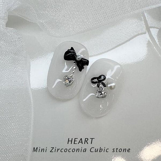 BONNIE B - MINI HEART CUBIC ZIRCONIA 50pc