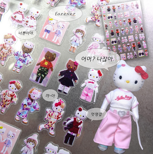 YOLOBITCH - HELLO KITTY OUTFIT STICKERS
